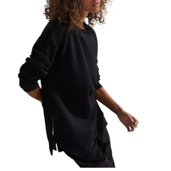 Varley Charter Sweat Sweatshirt 2.0 XS Black Doublesoft - Picture 2 of 13